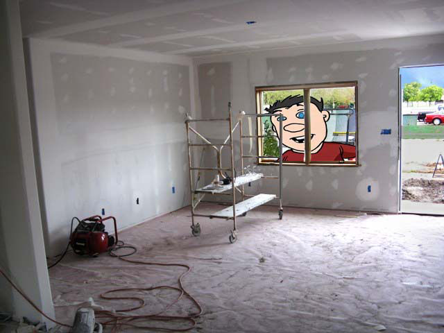 living room drywall