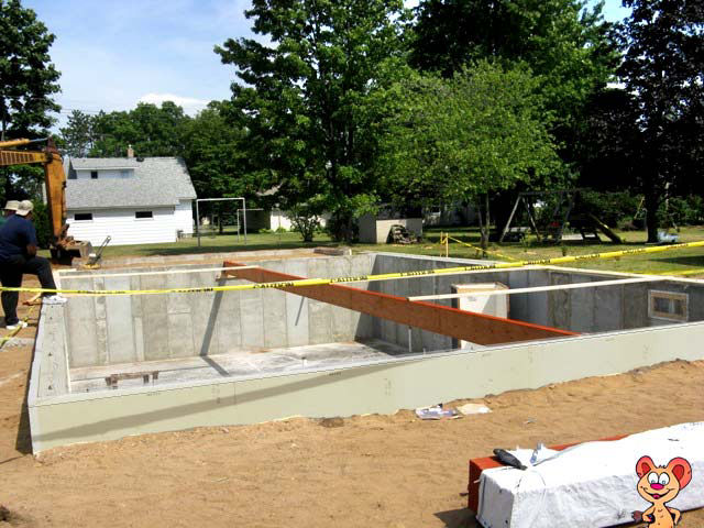 basement 
walls poured