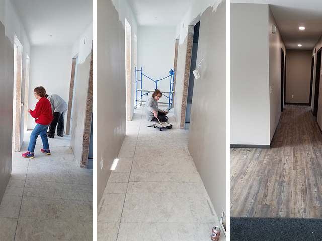 walls being painted