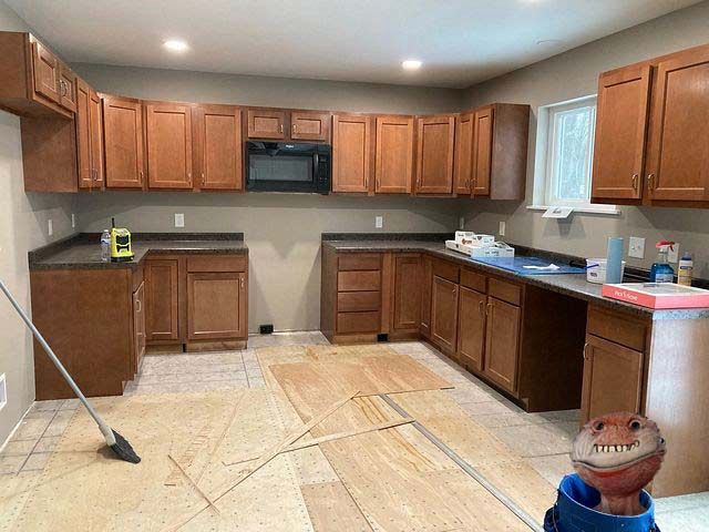 kitchen cabinets installed
