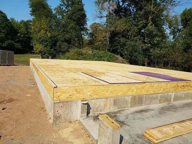 subfloor added on top of the basement walls